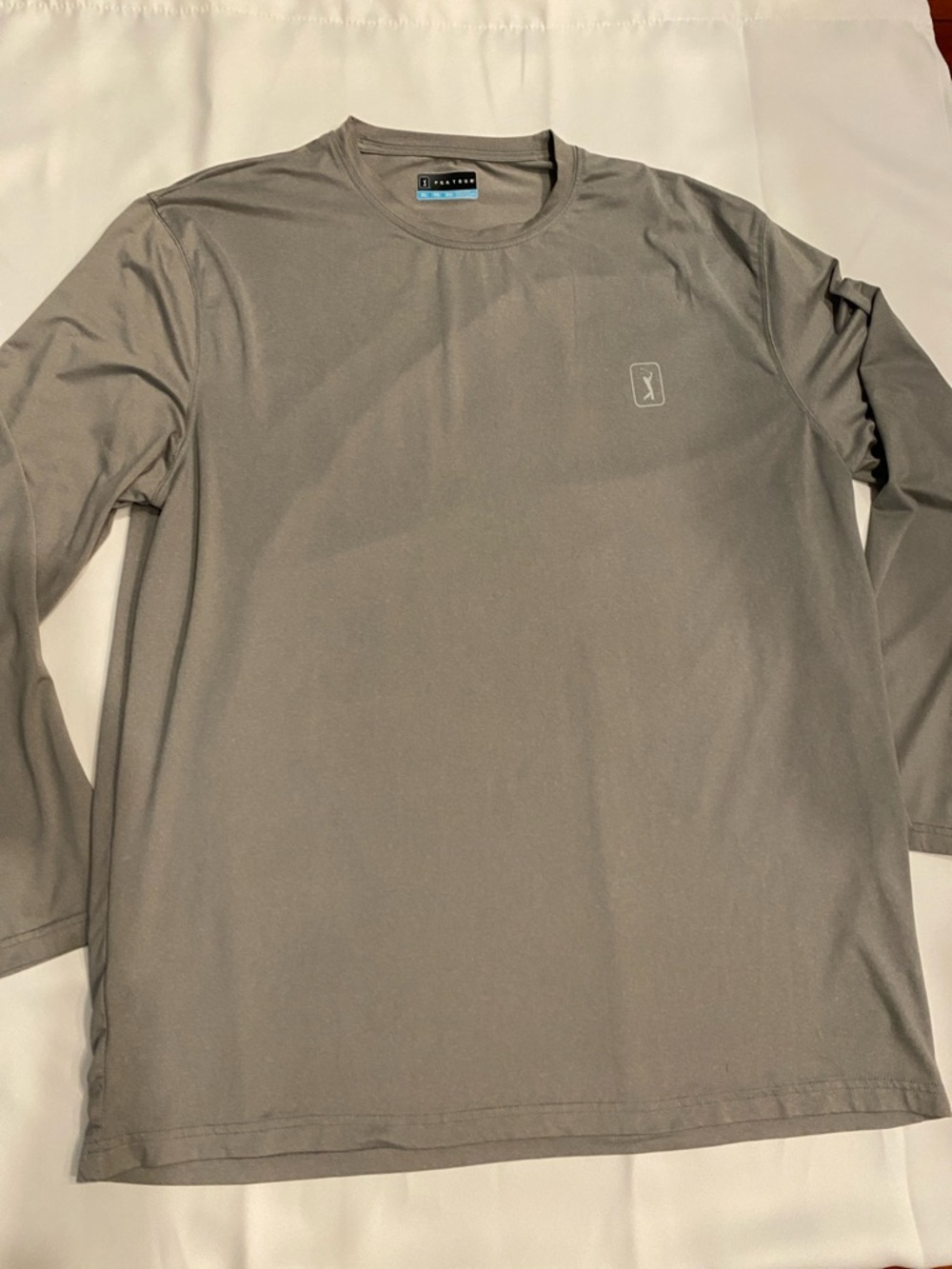 PGA Tour Men's XL Long Sleeve Performance Shirt - Gray